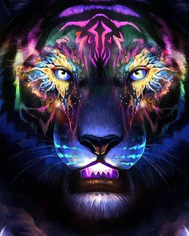 Diamond Painting Kit Animal 5D DIY Diamond Embroidery White Tiger Pictures Of Rhinestones Mosaic Sale Craft Kit