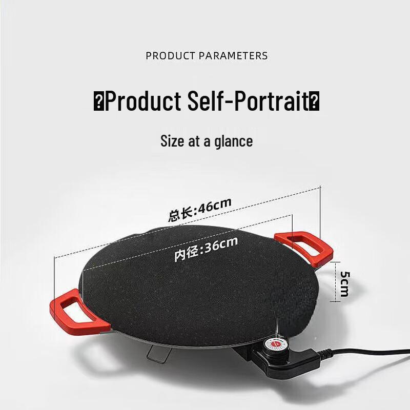 ZISIZ Non-Stick Electric Grill Pan