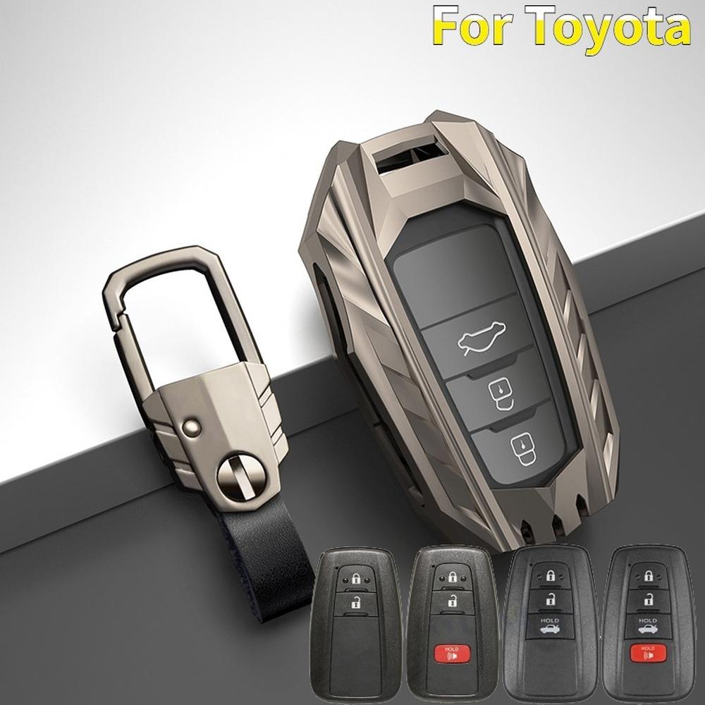 

Чехол для автомобильного брелока из цинкового сплава для Toyota Prius Camry Avalon Corolla Cross Altis CHR RAV4 Prado, дистанционный держатель в виде ракушки