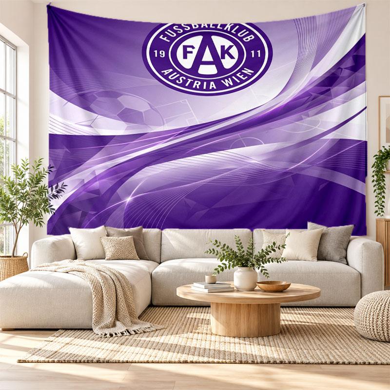 Austria Wien FC Wall Tapestry, Soft Fabric Wall Hanging, Decorative Backdrop For Bedroom Home Wall Art