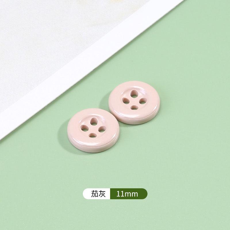White Shirt Buttons Men'S And Women'S Clothes Shirt High-End Ceramic Buttons Versatile Round Black High-End Button Accessories
