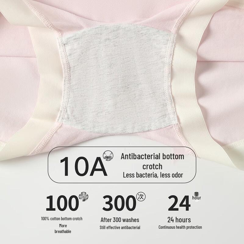 Fenteng Women's 80S Cotton Antibacterial Boxer Briefs 3-Pack