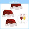 Christmas Hat Wine Glass Card Festive Holiday Decoration Cartoon Style Red Wine Glass