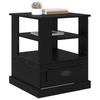 Nightstand Black Oak Effect 50 X 50 X 60 Cm Particleboard