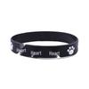 Black & White Silicone Cat Paw & Footprint Festival Bracelet