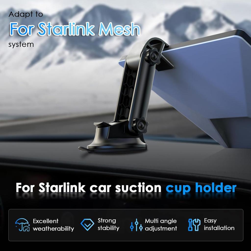 Car Mount Kit for Mini - Multi Angle Adjustable Car Bracket with Sticky Suction Base, Vehicle Suction Cup Mount for Dashboard