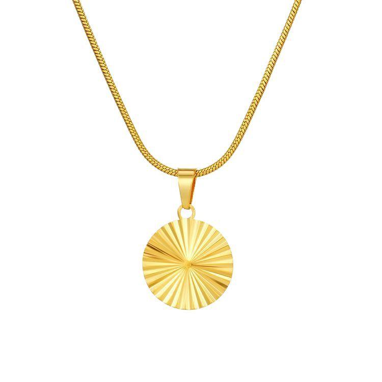Fashion Titanium Steel Love Pendant Necklace Plated 18K Gold Stainless Steel Internet Celebrity Popular Necklace Women's Jewelry