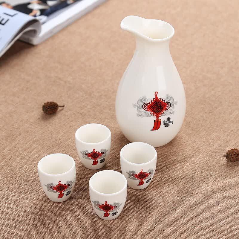 Qīwēi 9-Piece Ceramic Liquor Set