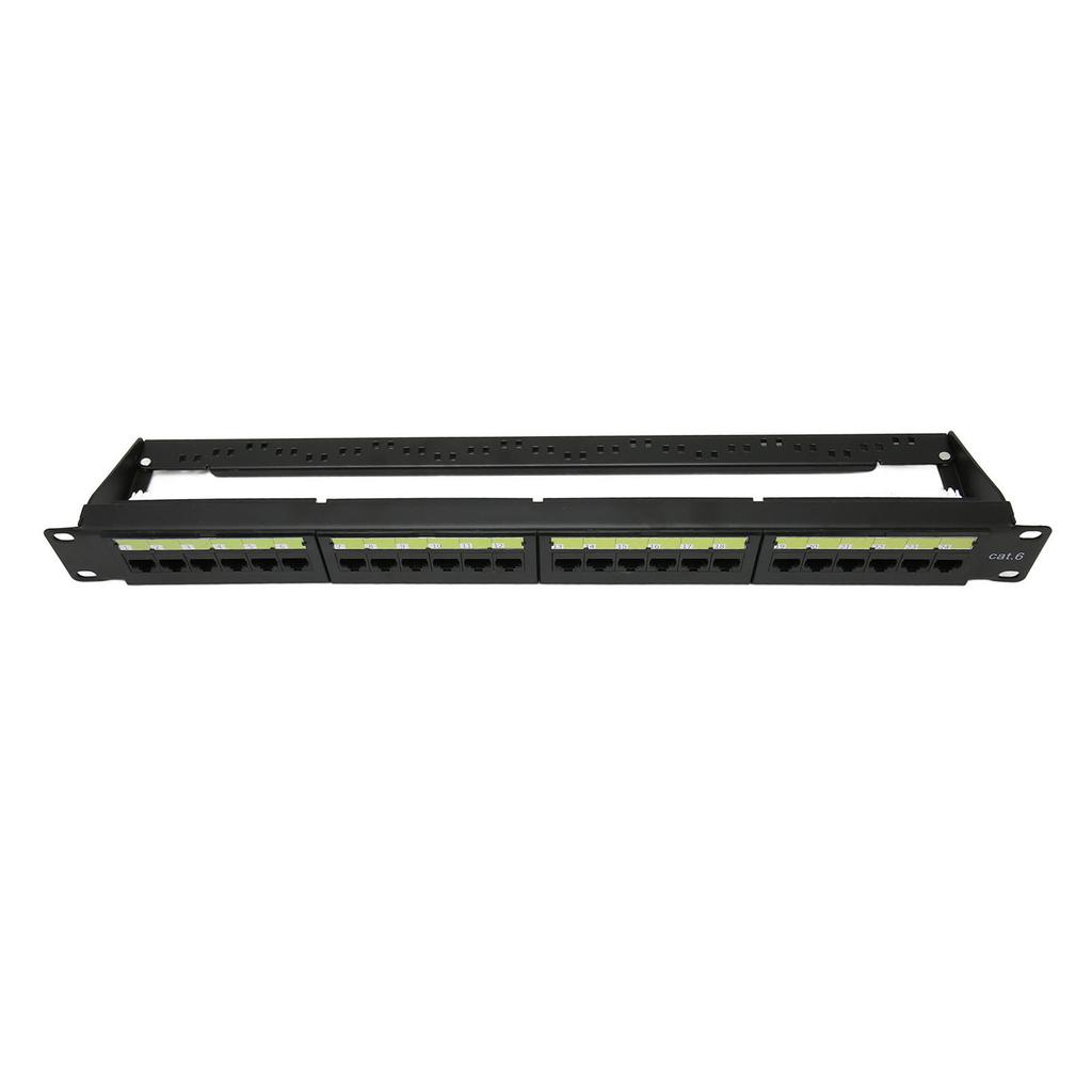 CAT6 24 Ports Network Patch Panel Supports 10G Ethernet RJ45 Network Patch Panel for 19in Standard
