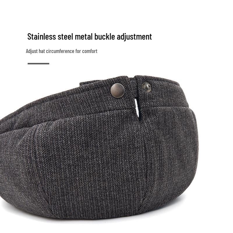 Autumn/Winter Wool Newsboy Cap: Unisex Warm Beret, British Retro Flat Cap, Men's Octagonal Duckbill Cap