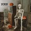 Sturdy Skeleton Figure for Garden Landscaping Halloween Decoration, 3Ft Life Size Full Body Human Bone, Realistic Posable Plastic Yard Decor