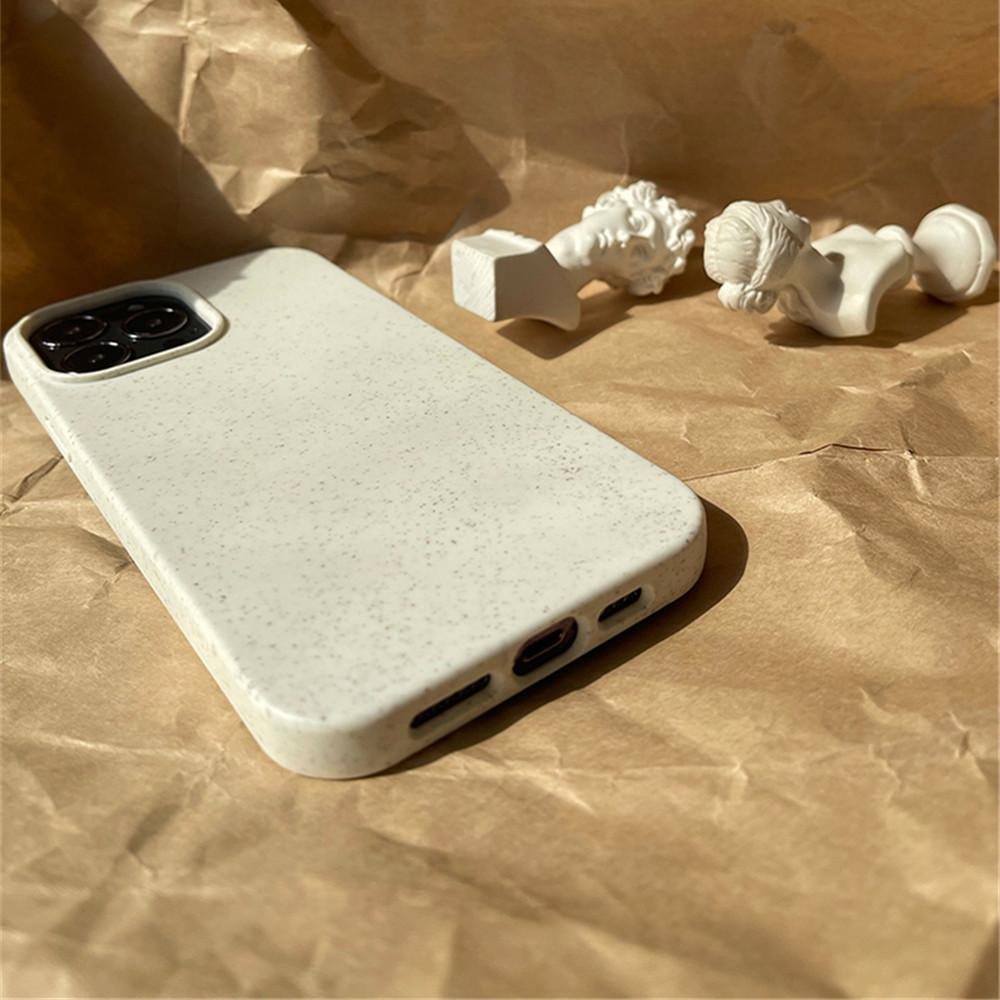 Shockproof Matte Wheat Straw Silicone Phone Case For For Iphone 17 16 1 14 Plus 12 11 13 Pro Max Mini XS X XR Eco-friendly Cover