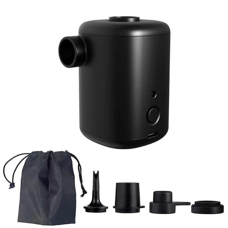 Portables Electric Air Pumps Rechargeable Convenient  Air Pumps Efficient Air Pumps for Travel Enthusiasts чёрный