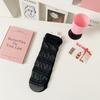 Spring And Summer Lantern Bubble Cloth Mesh Stacking Socks Women'S Casual Thin Stockings Striped Medium Tube Mary Jane Women'S Socks Tide