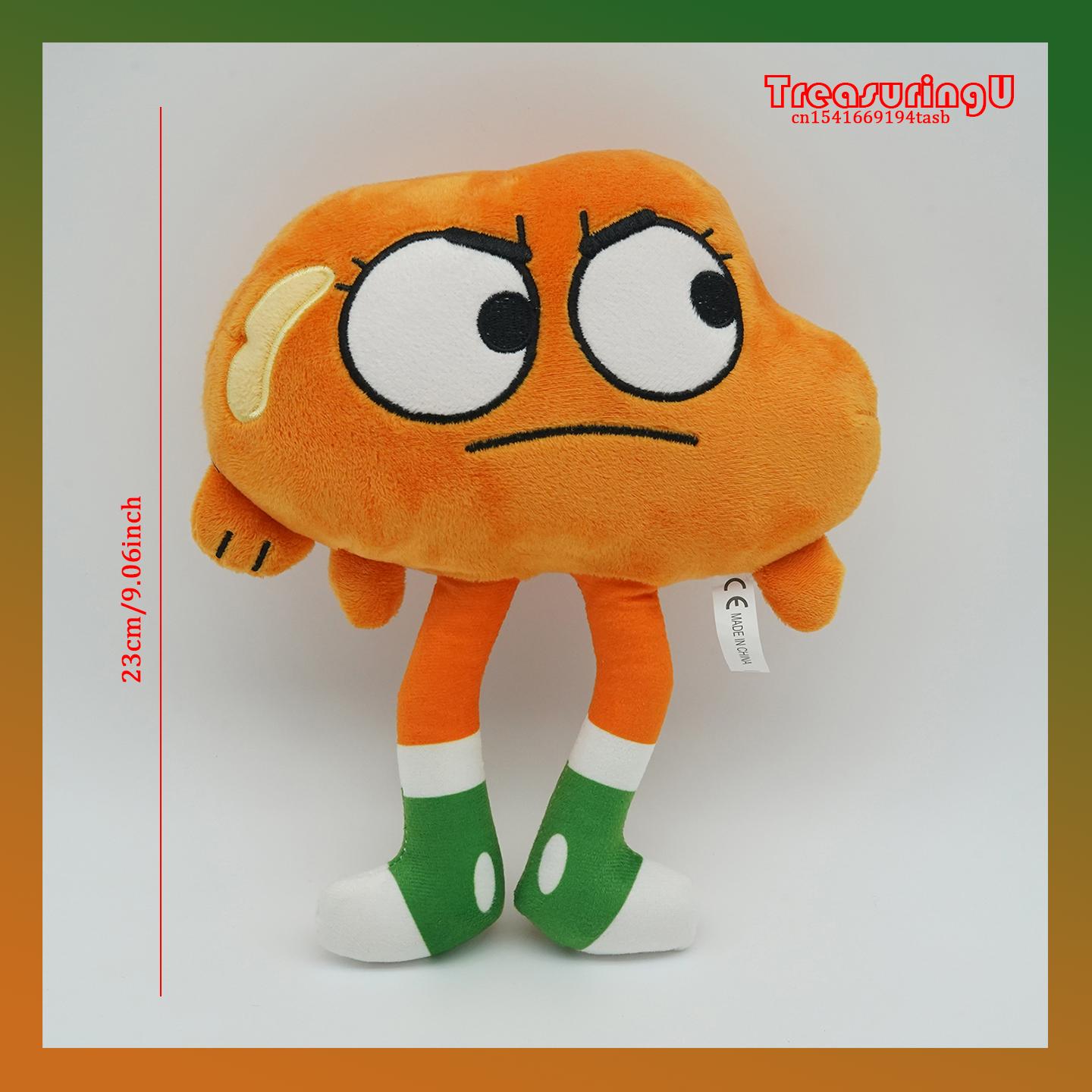 Treasuringu Neue Gumball Darwin Plüschpuppe Cartoon Anais Richard Plüschpuppen Kawaii Weiches Plüschtier Kindergeburtstagsgeschenke orange