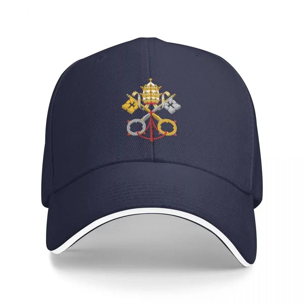 St. Andrews Cross of the Vatican Flag - The Crossed Keys Baseball Cap Fashion Beach Snap Back Hat Golf Golf Wear Unisex Women's