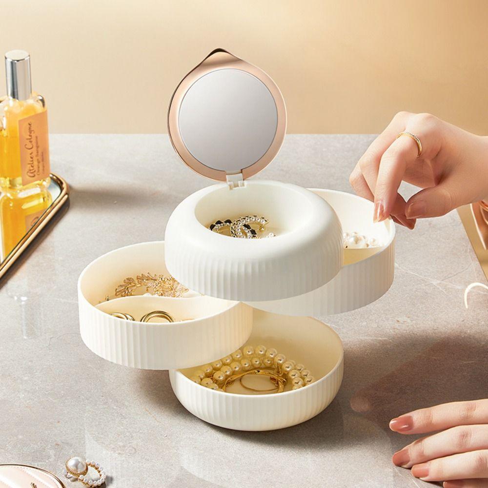 

Round Necklace Storage Rack Light Luxury Earring Holder Accessory Storage Tray