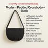 Daiso Modern Padded Crossbody Bag - Black