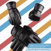 1 Pair Touchscreen Leather Gloves Windproof Skiing Gloves New Winter Warm Gloves  Men