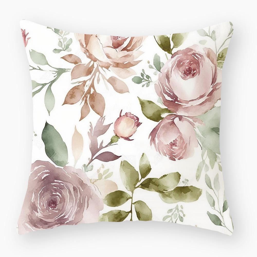 New Floral Series Pillowcases, Simple Sofa Decorative Pillows, Car Seat Cushions