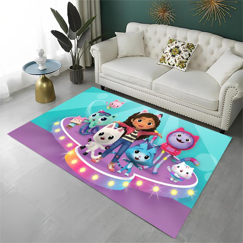 Cartoon Gabby Dollhouse Girl Carpet Rug for Playroom Bedroom Living Room Sofa Home Decor,kid Area Rug Non-slip Floor Mat Gift