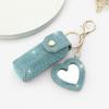Portable Lipstick Organizer Keychain Bling Rhinestone Lipstick Holder  Girls