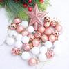 36Pcs Electroplated Christmas Ball Pendant Glitter Special-shaped Plastics Christmas Tree Topper DIY Multicolor