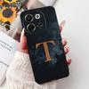 For Tecno Spark 30 5G KL8 Case Fashion Flowers Crown Luxury A-Z Letters Silicone Shockproof Cover For Techno Spark 30 5G Funda