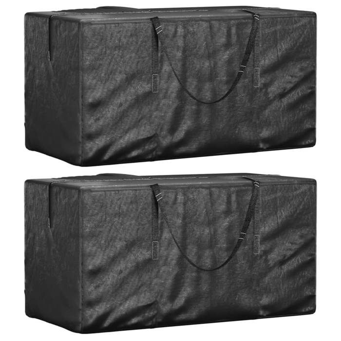 VidaXL Storage Bags for Garden Cushions 2 Pcs Black 3155397