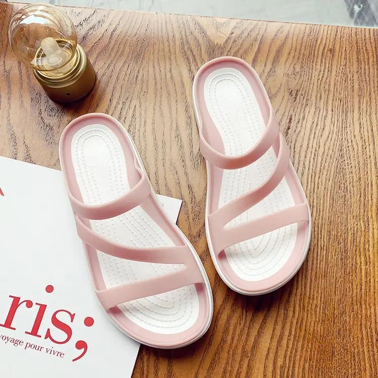 Fashion 2025 Summer Slippers Womens Jelly Shoes Ladies Flat Beach Shoes Casual Sandals Comfort Non Slip Flip Flops Female Slides Zapatos