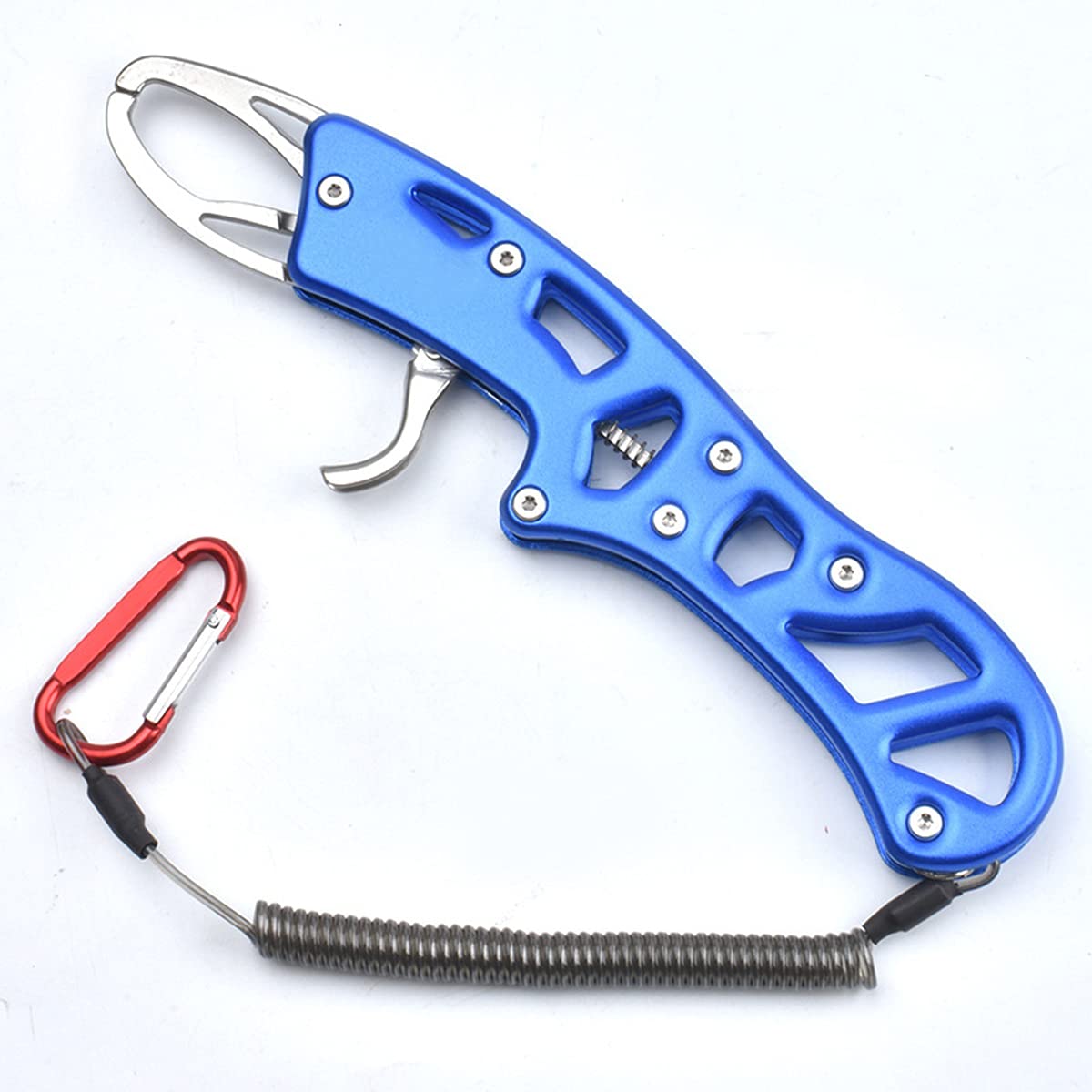 

Fish Grip Fish Catcher Fish Grab Легкая конструкция со спиральным шнуром из нержавеющей стали и карабином