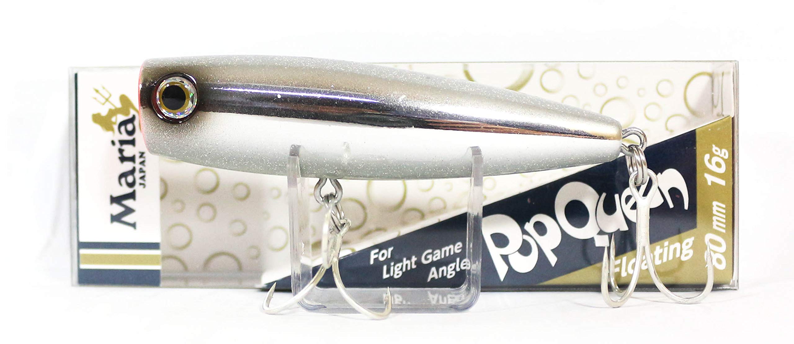YAMASHITA Воблер-поппер Pop Queen F80 80мм 16г Glare Pika Glow 80mm