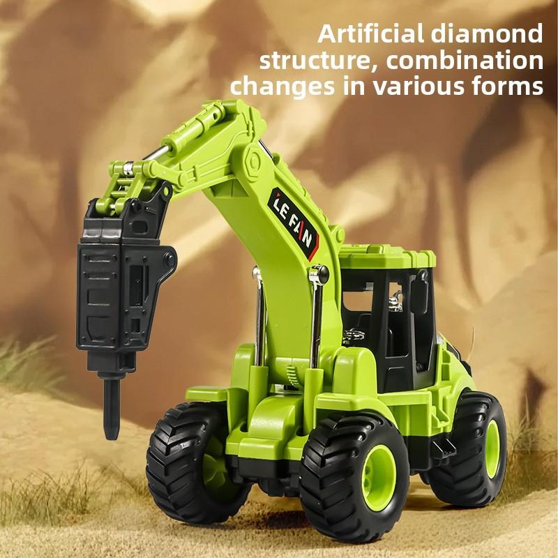 Engineering Toy Set For Boys With Inertia Construction Vehicles And Interactive Play For Kids