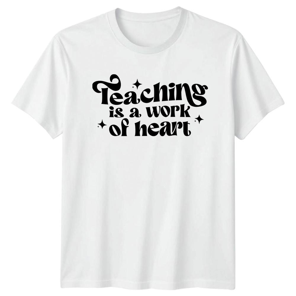 Teaching Is A Work Of Heart TShirt Retro Educator S