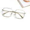 The Same Square Gold Wire Frame Plain Glasses Frame, Male And Female Hipsters Harajuku Flat Glasses Myopia Frames