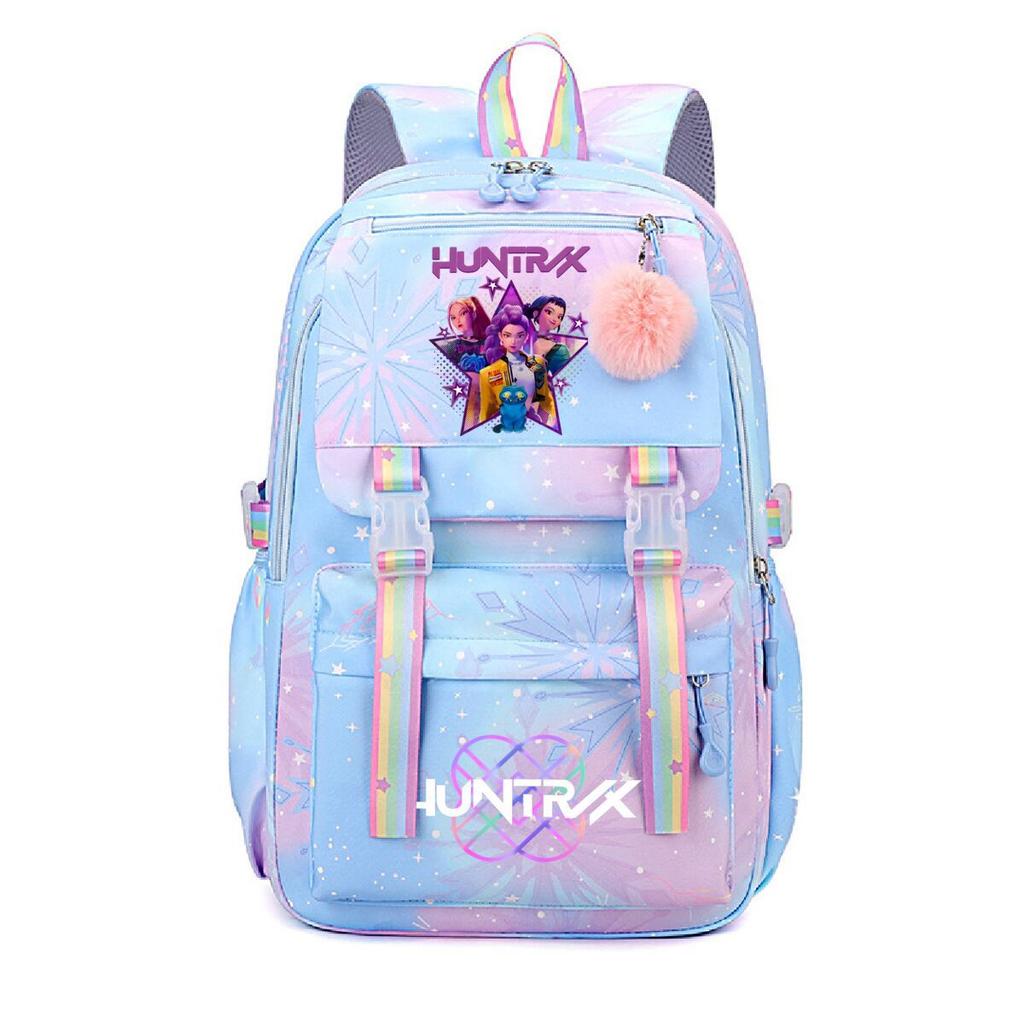 Kpop Hexenjäger Highschool-Schüler Große Kapazität Regenbogen Schultasche Klein Frisch Rucksack
