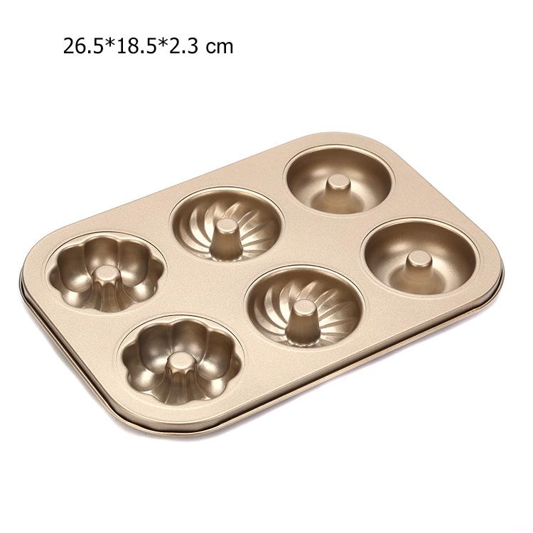 Muffinform, Schokoladen-Backform, Donut-Kuchenform, Donut-Form aus Kohlenstoffstahl, runde Tasse aus Kohlenstoffstahl, Stück, Donut-Herstellungsform
