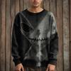 Men's Long Sleeve Pullover Sweater Casual Halloween Print Knit Oversized Sweater