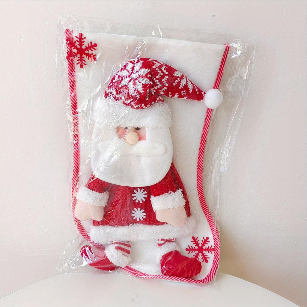 Christmas Holiday Decorations Set of 1/2  Festive Party Hanging Ornaments, High Quality Santa,Snowman Stockings,Polyester,Featherless, for Christmas,