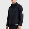 Fila Latte Girl 3.0 Solid Logo Stand Collar Knitted Jacket Men Jacket Deep-Black A11M321702F-BK