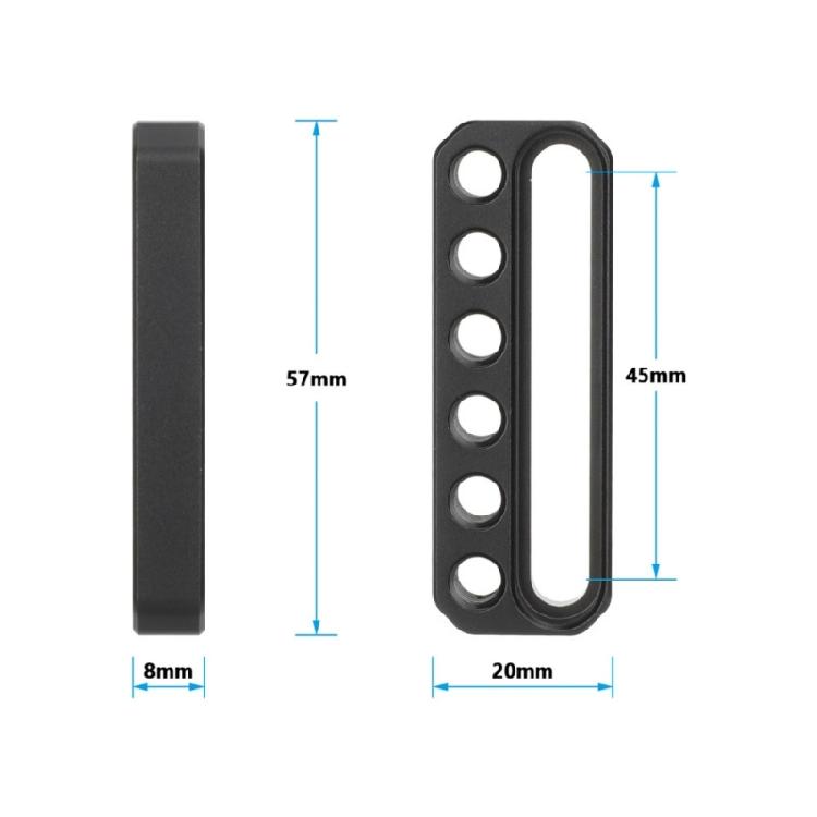 Professional Camera Mounting Plate with Standard 1/4-20 Thread Holes Easy Installtion for DSLR Camera Accessories