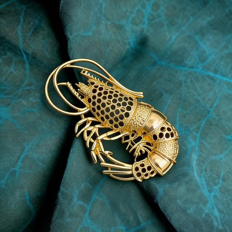 

1Pcs Gold Color Retro Metal Embossed Butterfly Women S Brooch Ocean Style Lobster Decoration Pins Party Wedding Jewelry A2
