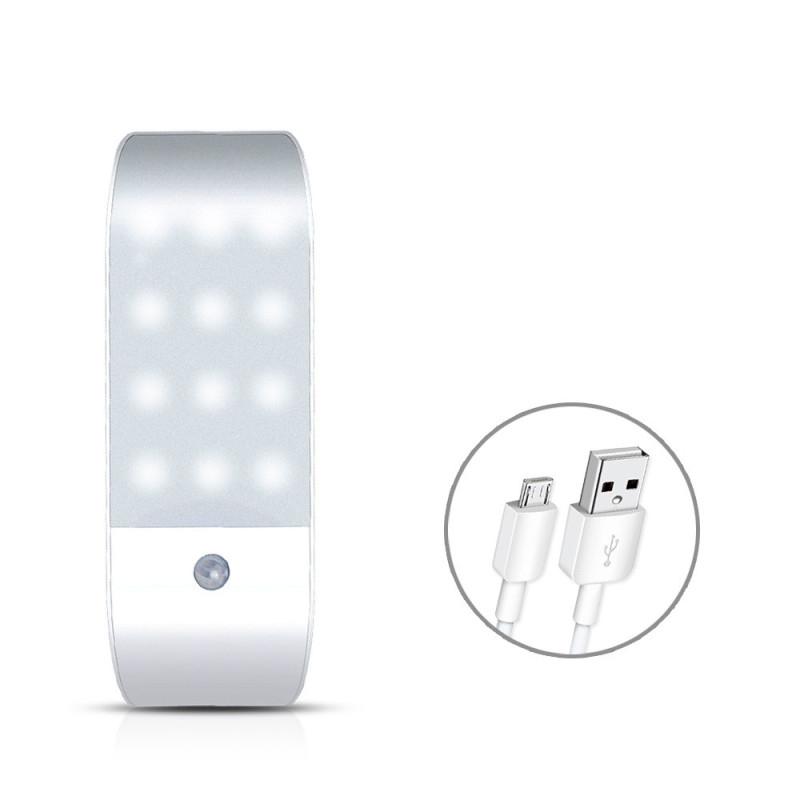 

USB Rechargeable LED Night Light Motion Induction Sensor Wardrobe Closet Corridor Lamp