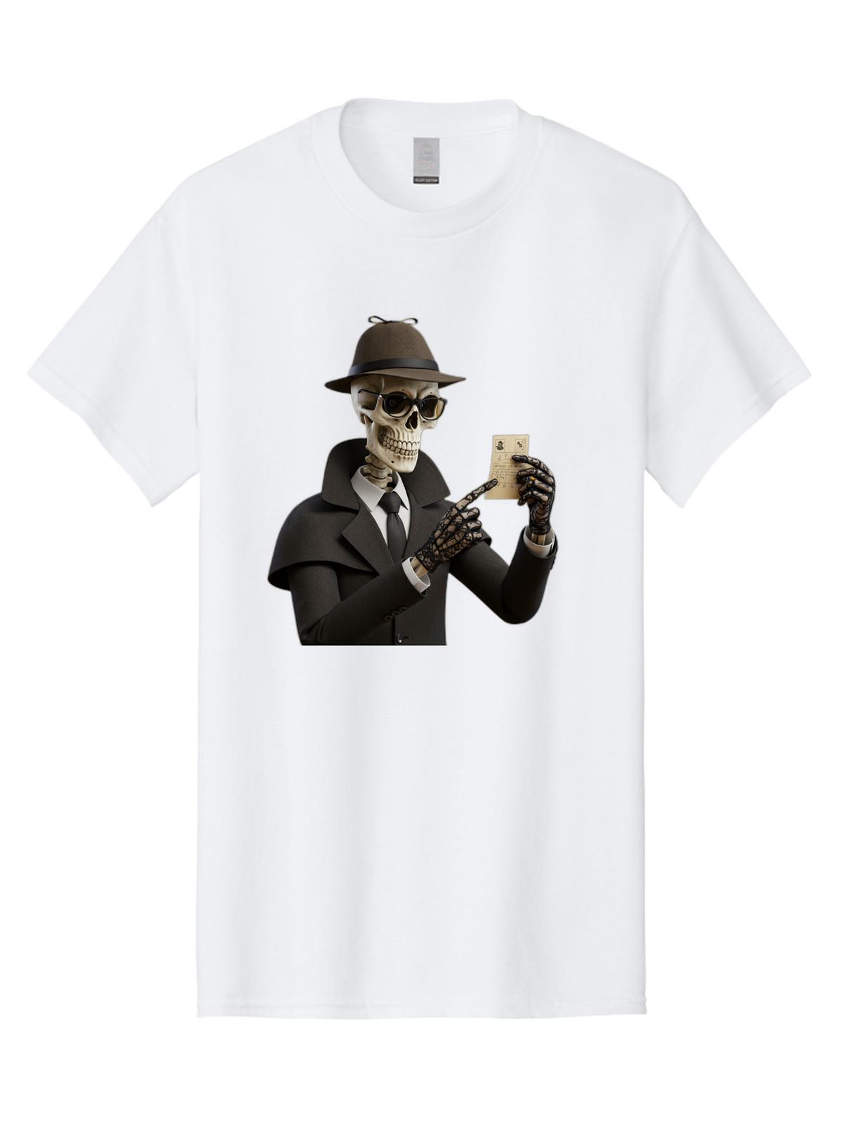 Skeleton-Agent Mens Graphic Tee, 100% Cotton, Casual Summer Wear S