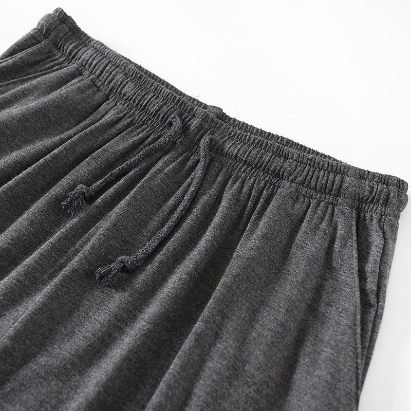 מכנסיים קצרים רפויים לגברים קיץ גמישות דקה מתיחה לנשימה ייבוש מהיר, קז'ואל מכנסי פיג'מה במידות גדולות מכנסי חוף