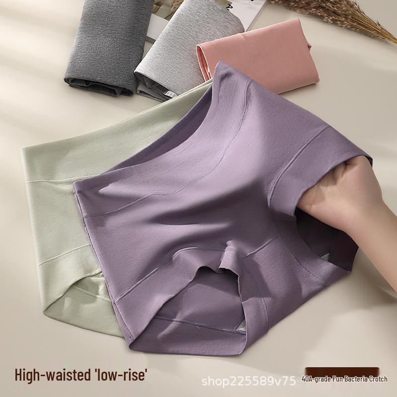 10A Antibacterial Women's Anti-Wedgie High Waist Cotton Boxer Briefs - Sexy, Breathable, Hip Lifting, Comfortable Triangle Panties