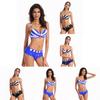 Premium Quality 2 Pcs Summer Ladies Push Up Swimwear Stripe Bikini Set For Women