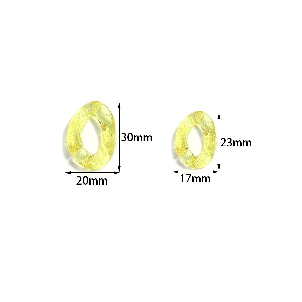 20pcs/Lot High Brightness Transparent Mixed Color Acrylic Chain Buckles For Jewelry Making DIY Necklace Bracelet Accessories