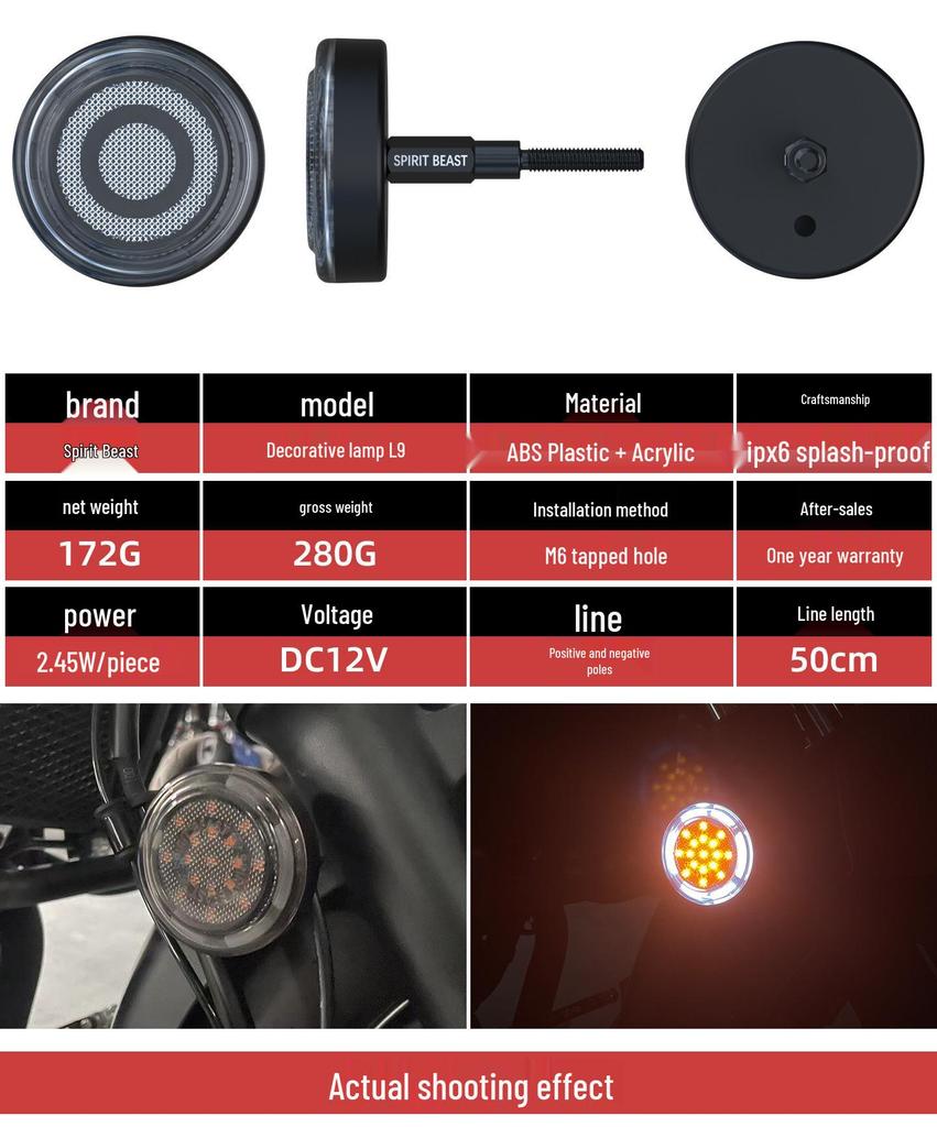 12V High-Brightness LED Motorcycle Abyss Decorative Lights - Personalized Atmosphere with Side Warning