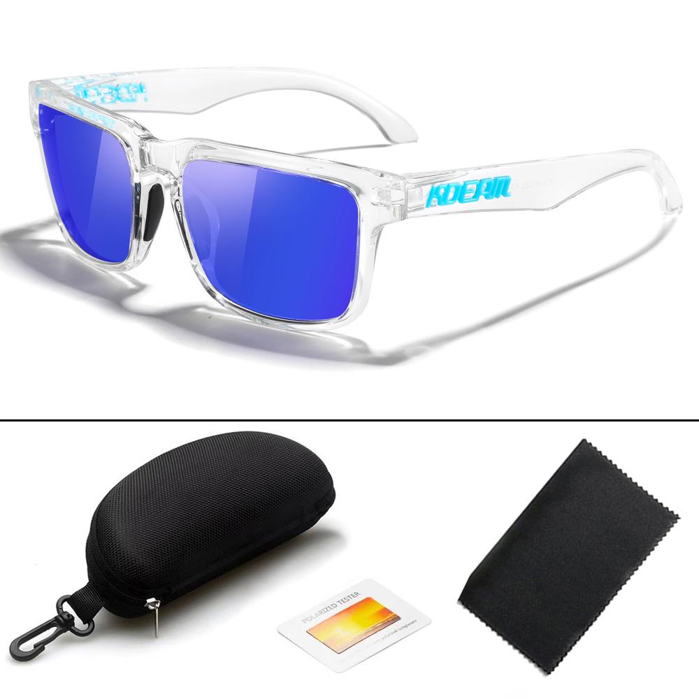 KDEAM Design New Polarized Sunglasses For Men Women Fashion Unisex Brand Trendy Outdoor Eyewear For Couple Mirror Colorful Lens